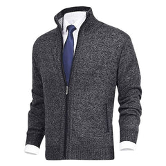John | Elegant heren vest met rits, kraag en zakken in de kleur Beige voor heren in stijl ideaal voor de herfst.