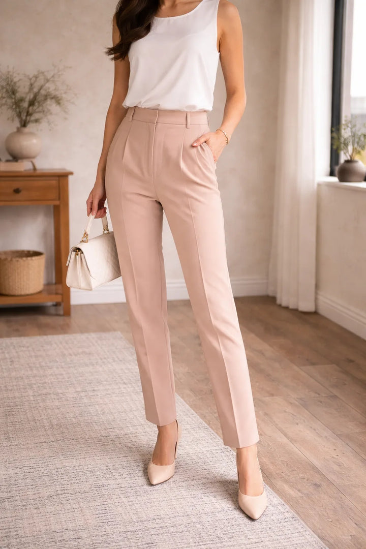 Hoge taille rechte broek
