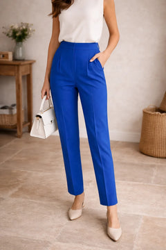 Hoge taille rechte broek