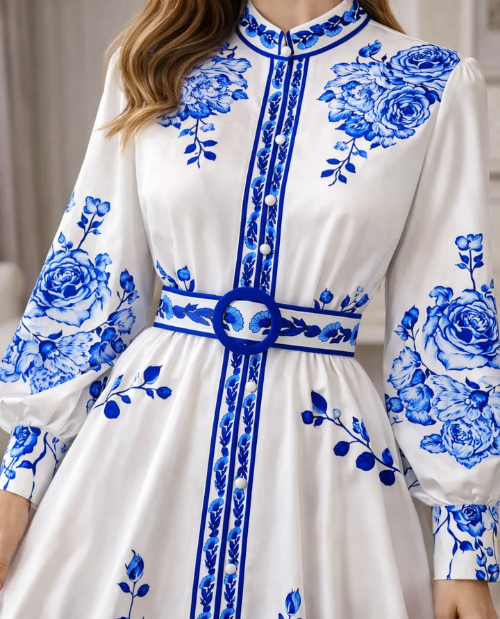 Maxi jurk met bloemenprint