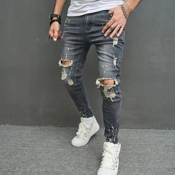Jort | Rekbare slim fit herenbroek in de kleur Zwart voor heren in Formal stijl ideaal voor de herfst.