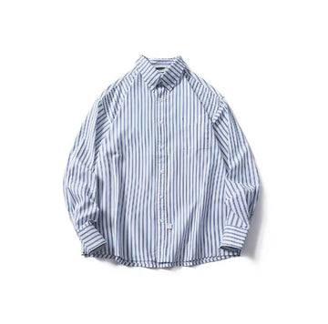 Jules | Gestreept shirt in de kleur Lichtblauw voor in stijl ideaal voor de herfst.