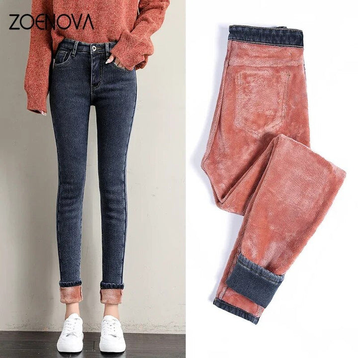 Karlijn | Winterjeans voor Dames in de kleur Blauw voor dames in stijl ideaal voor de winter