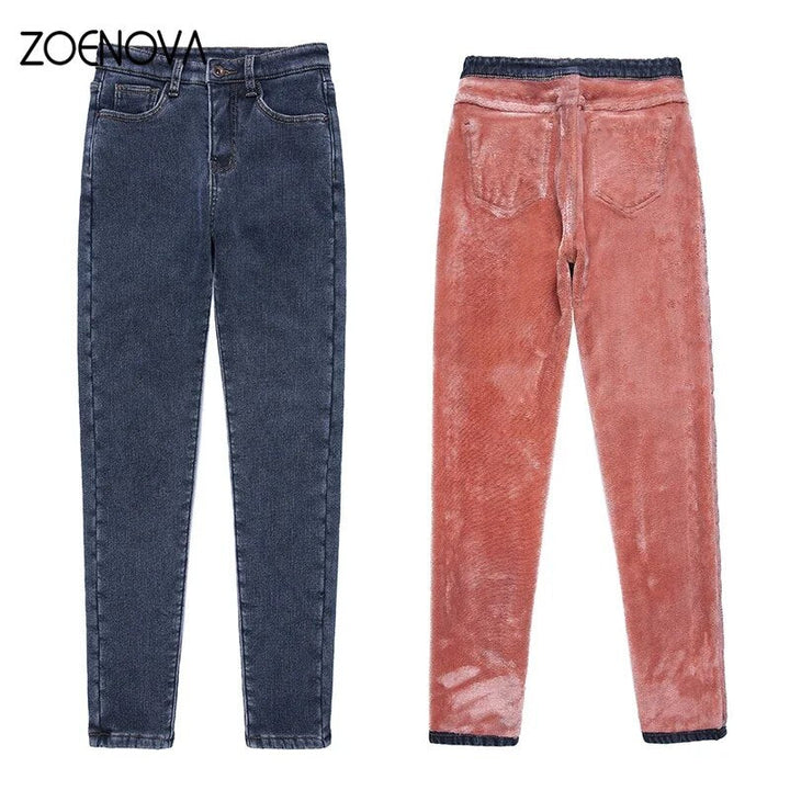 Karlijn | Winterjeans voor Dames in de kleur Grijs voor dames in stijl ideaal voor de winter