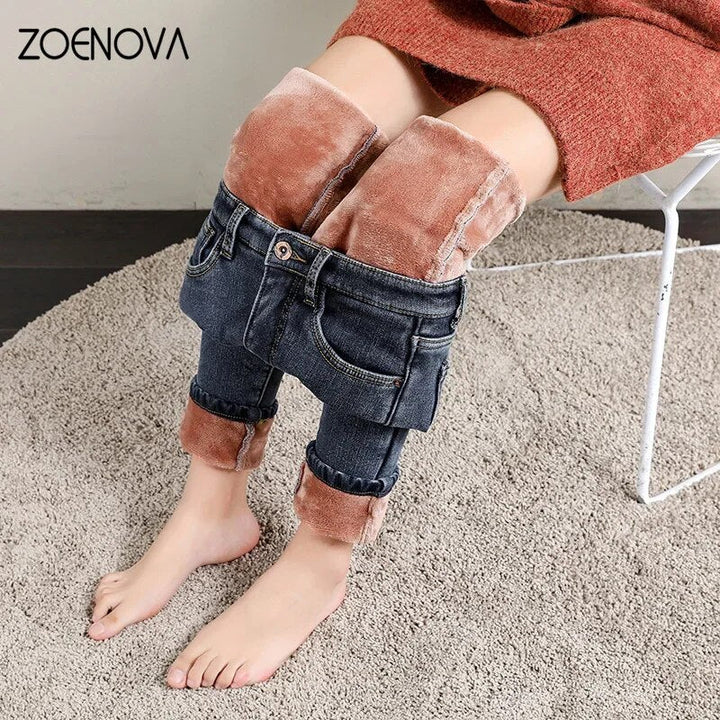Karlijn | Winterjeans voor Dames in de kleur Grijs voor dames in stijl ideaal voor de winter