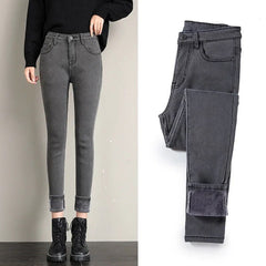 Karlijn | Winterjeans voor Dames in de kleur Grijs voor dames in stijl ideaal voor de winter