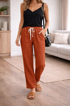 Wijde broek met hoge taille