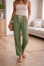 Wijde broek met hoge taille