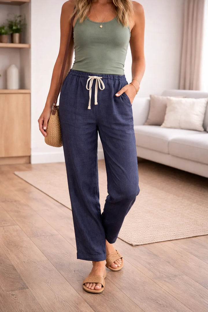 Wijde broek met hoge taille