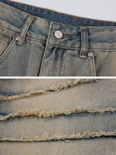 Keyn | Jeans met franjes voor heren in de kleur Grijs voor heren in stijl geschikt voor alle seizoenen.