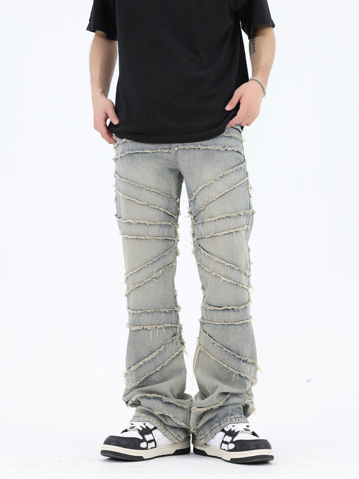 Keyn | Jeans met franjes voor heren in de kleur Grijs voor heren in stijl geschikt voor alle seizoenen.