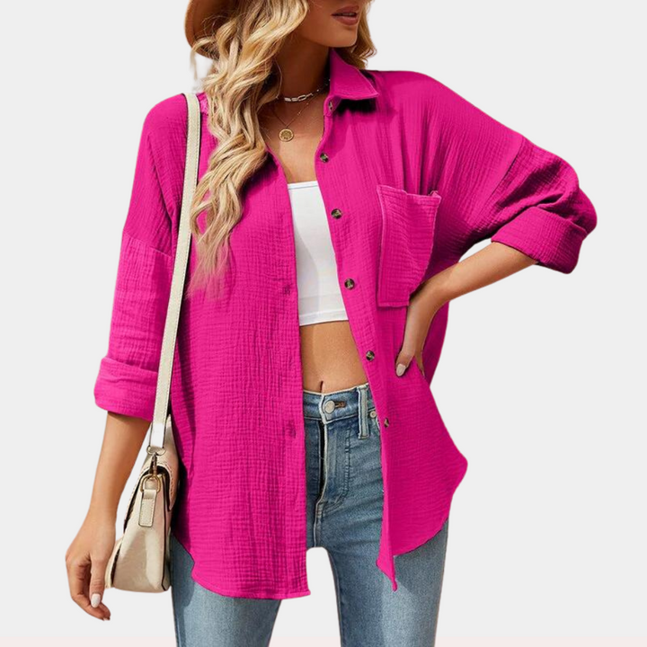 Lara Luchtige Dames Zomerblouse - Stijlvol en Comfortabel