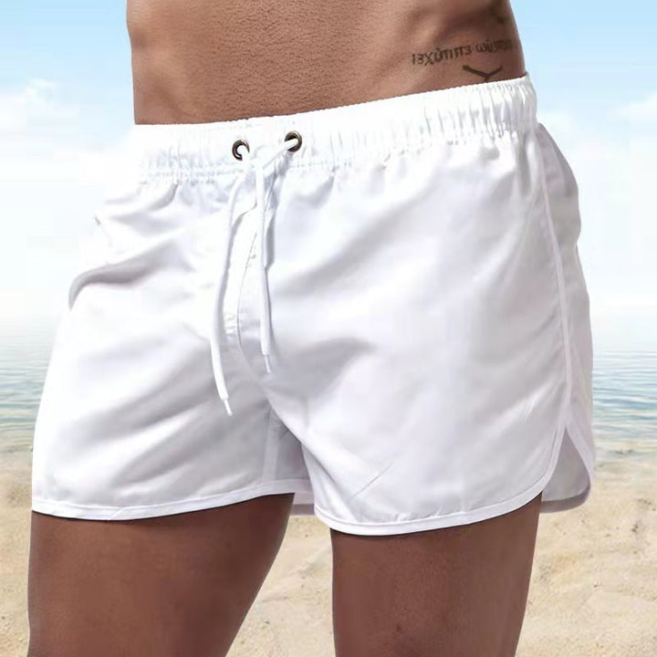 Lars | Modieuze heren zwemshort met patroon in de kleur Wit voor heren in Beach stijl ideaal voor de zomer.