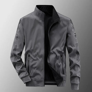 Lars | Omkeerbare waterdichte heren zomerjas in de kleur Grijs voor heren in Outdoor stijl ideaal voor de lente.