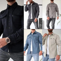 Lef | Veelzijdige overhemdjas in de kleur Zwart voor heren in stijl ideaal voor de herfst.