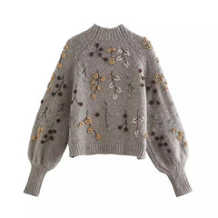 Lely | Comfortabele zachte trui voor dames met herfst print