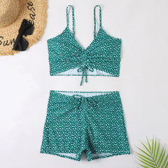 Lia | Schattige & trendy bloemen bikini in de kleur Groen voor dames in Beach stijl ideaal voor de zomer.