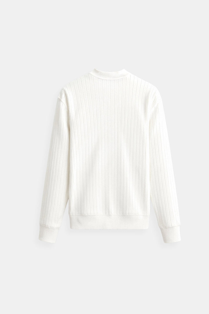 Stijlvolle Ribbels Gebreide Heren Longsleeve Trui - Liam