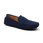 Liam | Suède driver instappers in de kleur Marineblauw voor heren in Heritage stijl ideaal voor de lente.