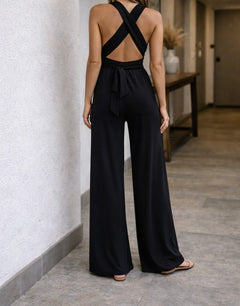 Jumpsuit met wijdere pijpen