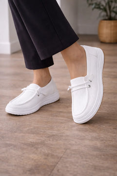 Loafers met plateau en ribbeltextuur