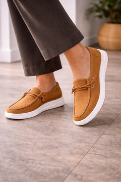 Loafers met plateau en ribbeltextuur