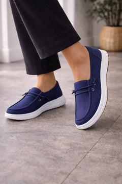 Loafers met plateau en ribbeltextuur
