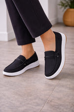 Loafers met plateau en ribbeltextuur
