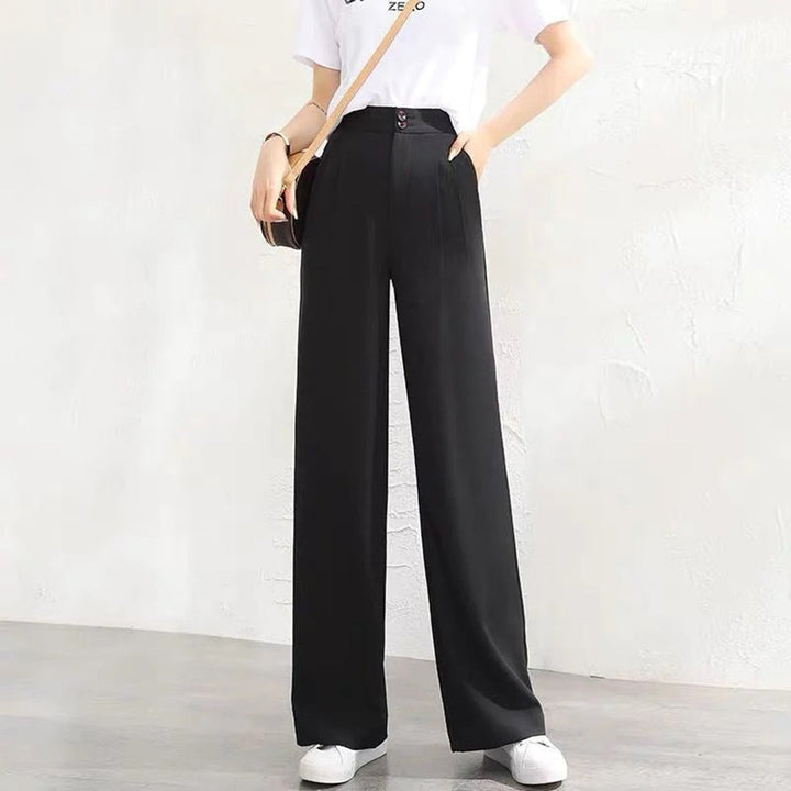LISANNE | Stijlvolle losse broek in de kleur Zwart voor dames in stijl geschikt voor alle seizoenen.