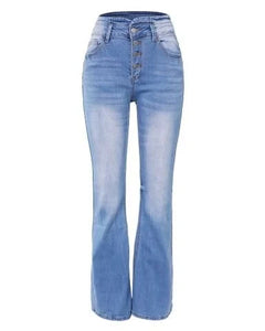Lotte | High-Waist Spijkerbroek in stijl in de kleur Blauw voor dames in stijl ideaal voor de lente.