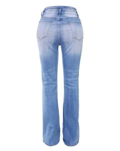 Lotte | High-Waist Spijkerbroek in stijl in de kleur Blauw voor dames in stijl ideaal voor de lente.