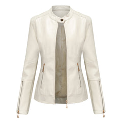 Lotte | Stijlvolle leren jas in de kleur Zwart voor dames in stijl ideaal voor de herfst.