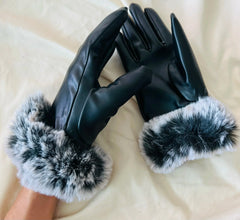 Lotte | Stijlvolle & warme leren handschoenen in de kleur Paars voor dames in Lounge stijl ideaal voor de winter