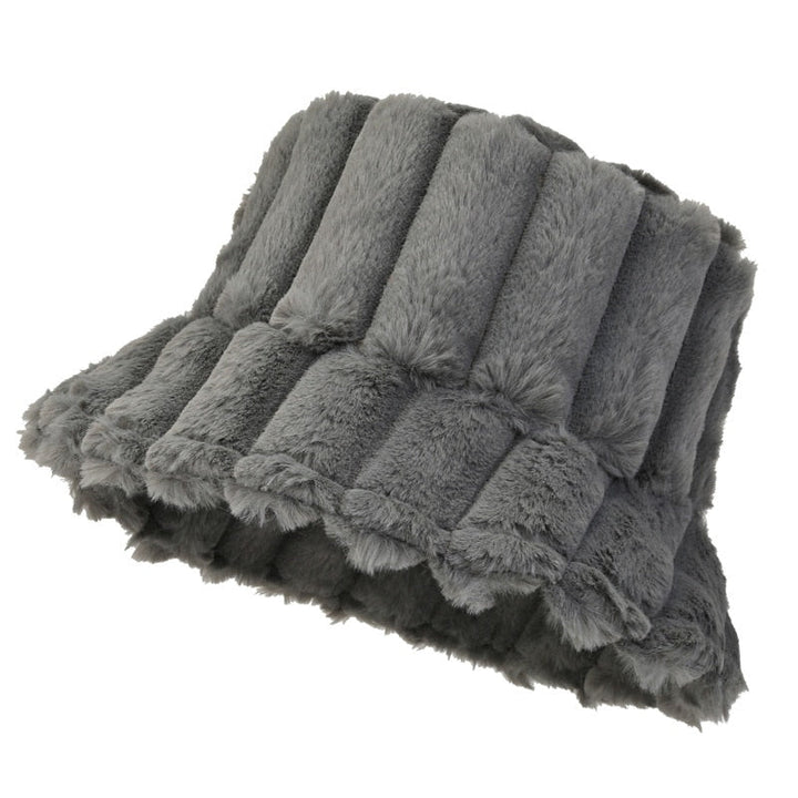 Lotte | Warme & stijlvolle bucket hat in de kleur Zwart voor dames in Lounge stijl ideaal voor de herfst.