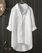 Stijlvolle Dames Blouse van Katoen en Linnen - Comfort en Elegantie