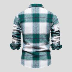 Luca | Herenoverhemd met ruitprint in de kleur Groen voor heren in stijl ideaal voor de winter