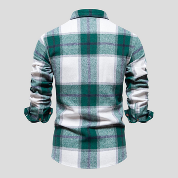 Luca | Herenoverhemd met ruitprint in de kleur Groen voor heren in stijl ideaal voor de winter