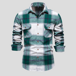 Luca | Herenoverhemd met ruitprint in de kleur Groen voor heren in stijl ideaal voor de winter
