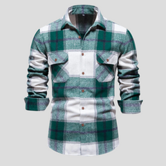 Luca | Herenoverhemd met ruitprint in de kleur Groen voor heren in stijl ideaal voor de winter