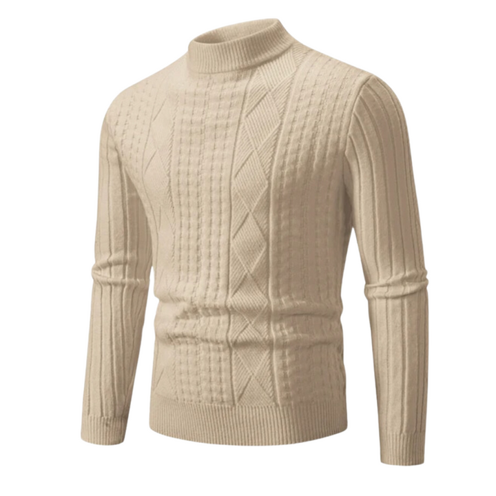 Luke | warme en stijlvolle trui in de kleur Khaki voor heren in stijl ideaal voor de herfst.