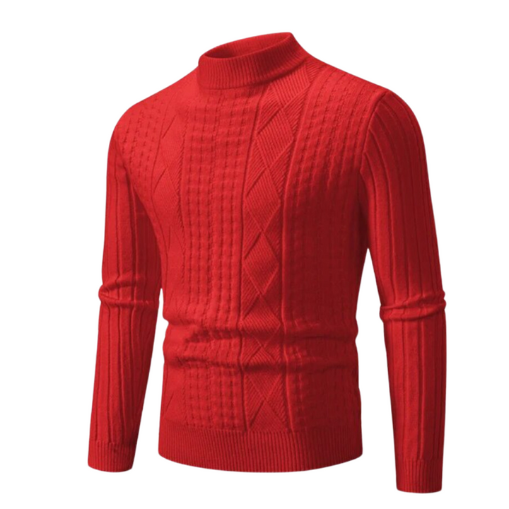 Luke | warme en stijlvolle trui in de kleur Rood voor heren in stijl ideaal voor de herfst.