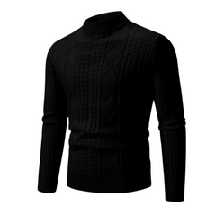 Luke | warme en stijlvolle trui in de kleur Zwart voor heren in stijl ideaal voor de herfst.