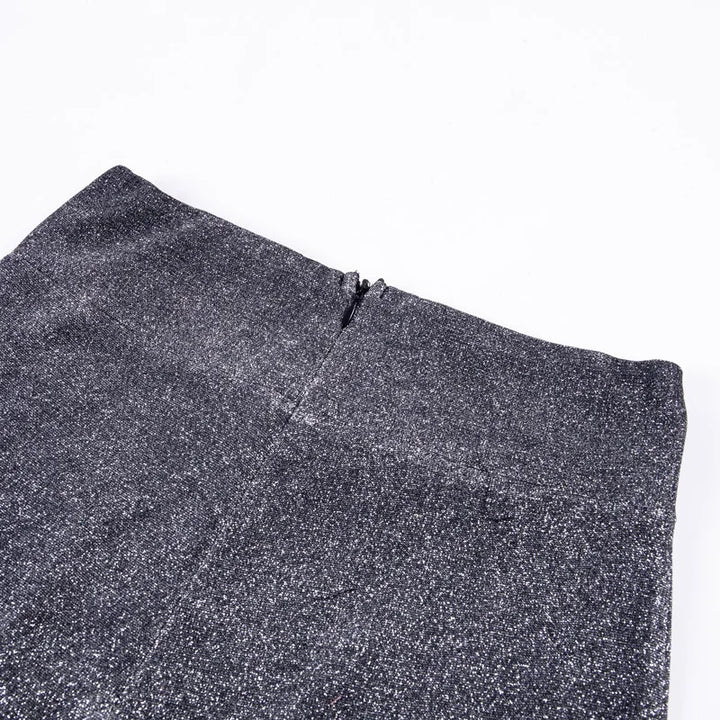 Luna | Stijlvolle dames hoge taille broek met glitters in de kleur Grijs voor dames in Party stijl ideaal voor de herfst.