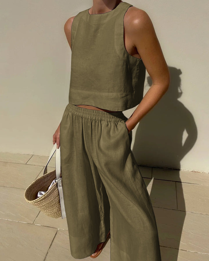 Luna | Tweedelige set voor vrouwen in de kleur Groen voor dames in stijl ideaal voor de lente.