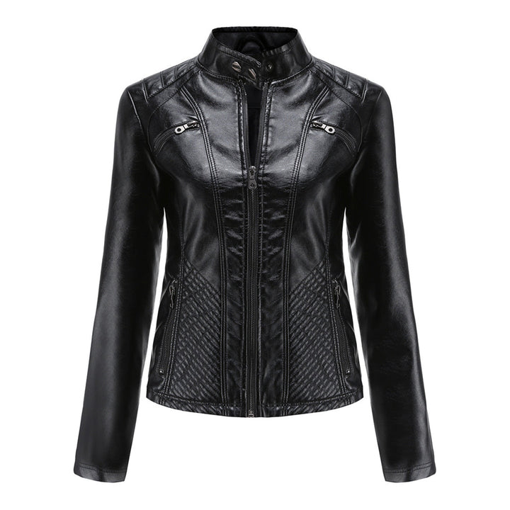 Luna | Verfijnd leren jack voor dames in de kleur Zwart voor dames in stijl ideaal voor de herfst.
