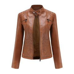 Luna | Verfijnd leren jack voor dames in de kleur Kameel voor dames in stijl ideaal voor de herfst.