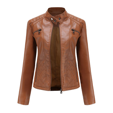 Luna | Verfijnd leren jack voor dames in de kleur Kameel voor dames in stijl ideaal voor de herfst.