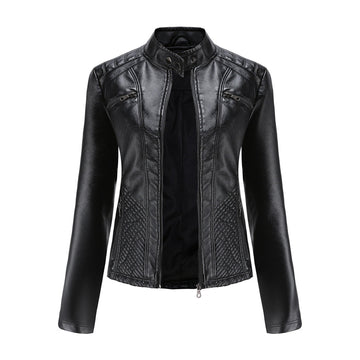 Luna | Verfijnd leren jack voor dames in de kleur Zwart voor dames in stijl ideaal voor de herfst.