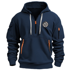 Luuk | Kapuzenpullover met capuchon voor heren in de kleur Marineblauw voor heren in stijl geschikt voor alle seizoenen.