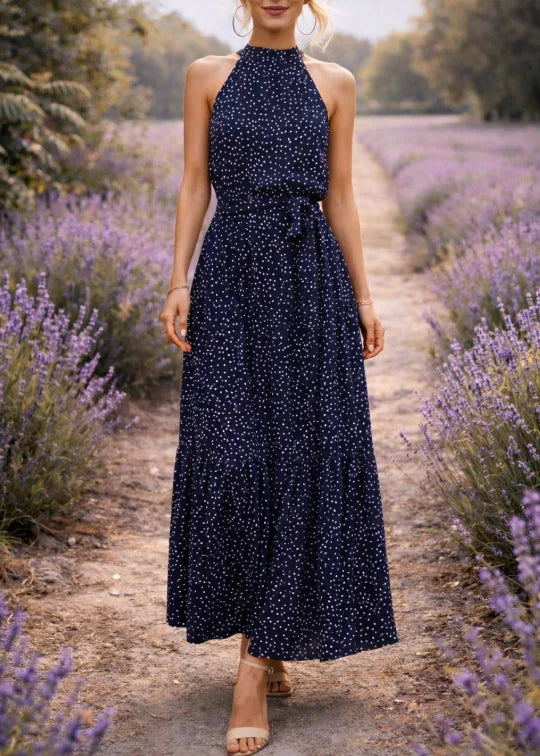 Maxi jurk met polkadot